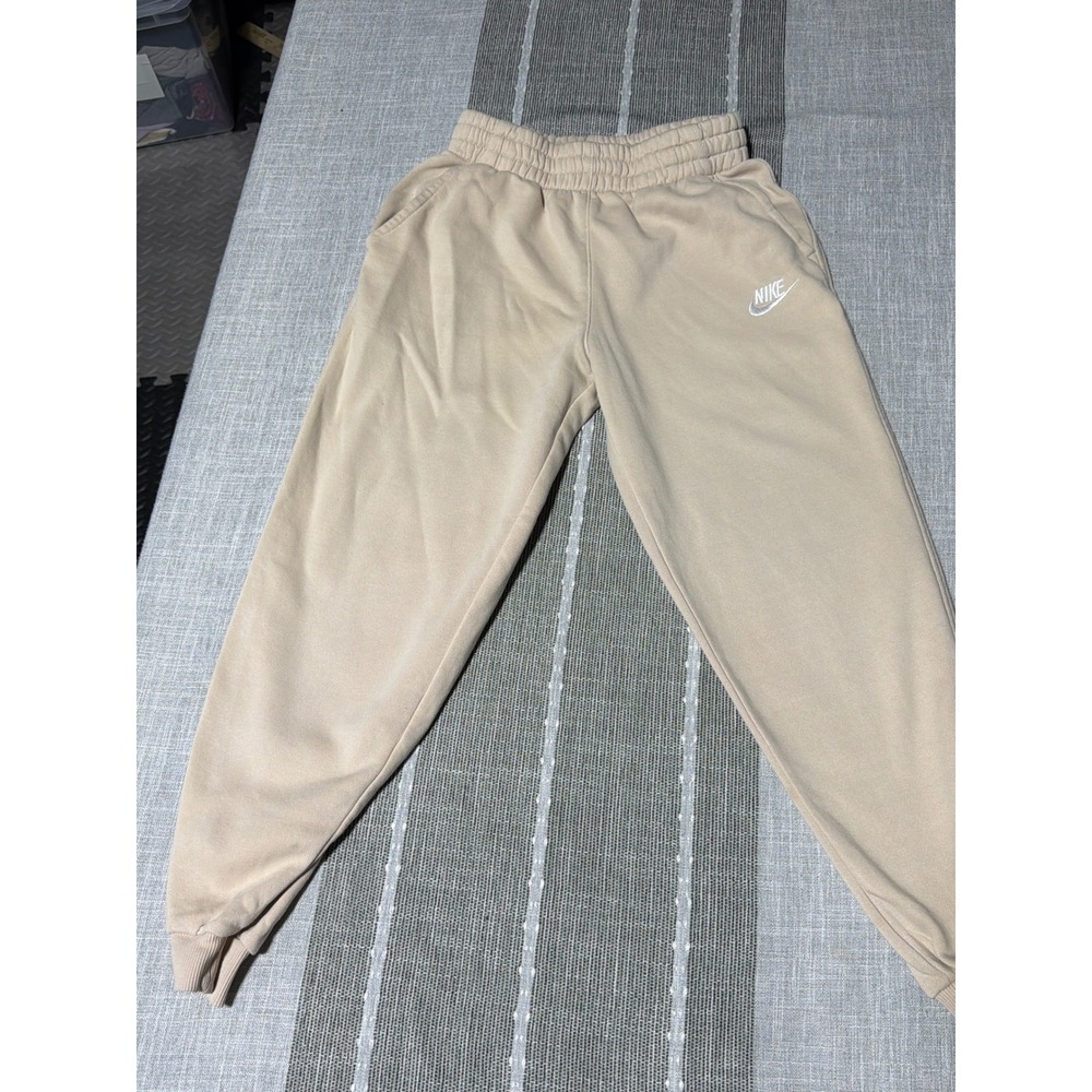 Nike Kids Sportswear Club Fleece Joggers Tan Khaki Sweatpants‎ Medium